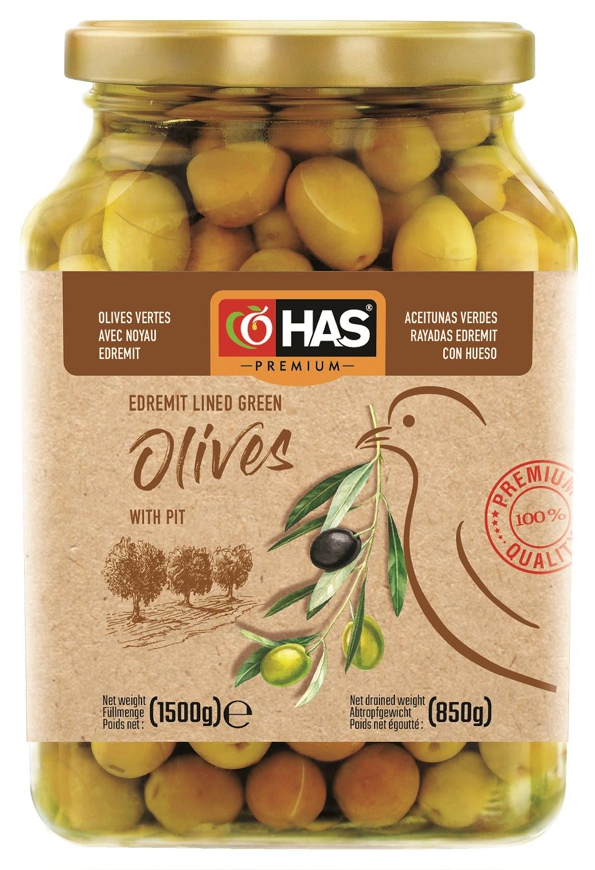 Edremit Çizik Yeşil Zeytin 1600cc
