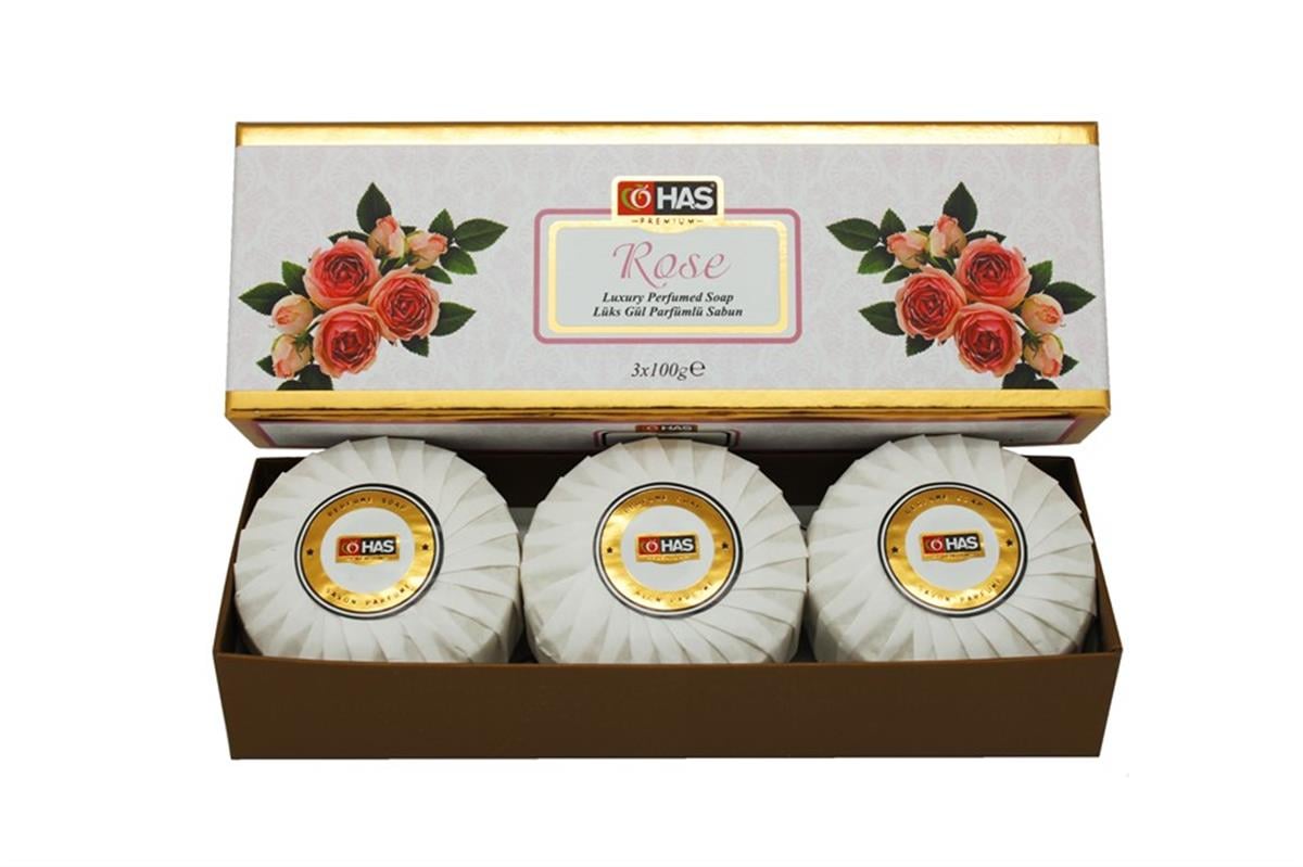 Lüks Gül Parfümlü Sabun 3x100g
