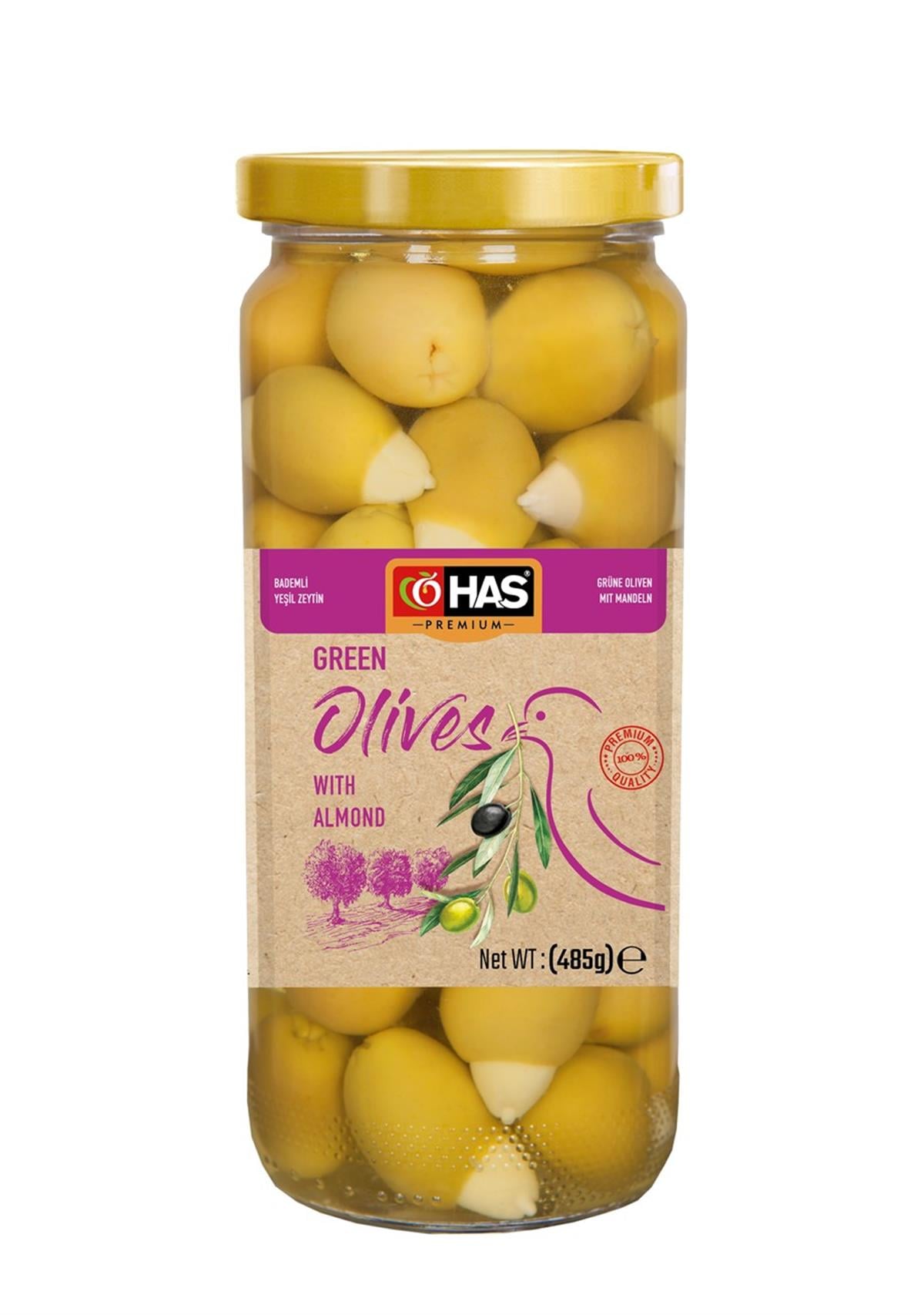 Badem Dolgulu Yeşil Zeytin  500cc