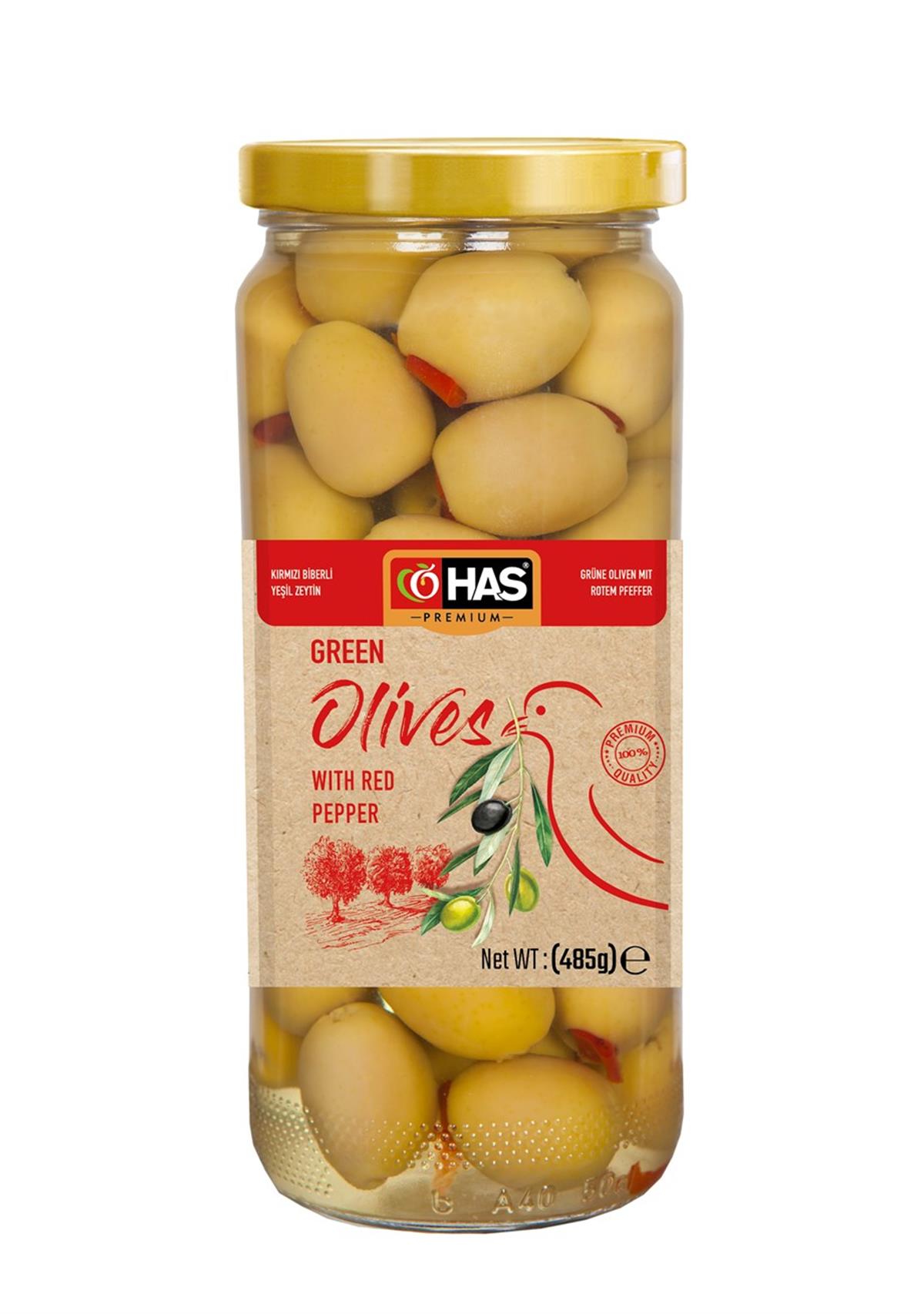 Biber Dolgulu Yeşil Zeytin 500cc