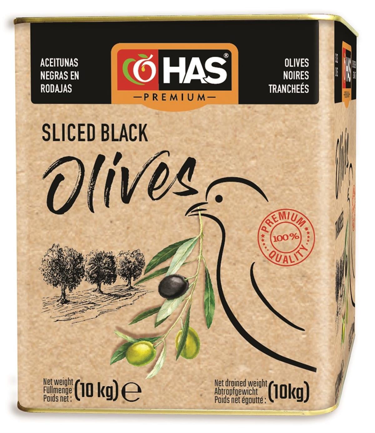 Dilimlenmiş Siyah Zeytin 10/1