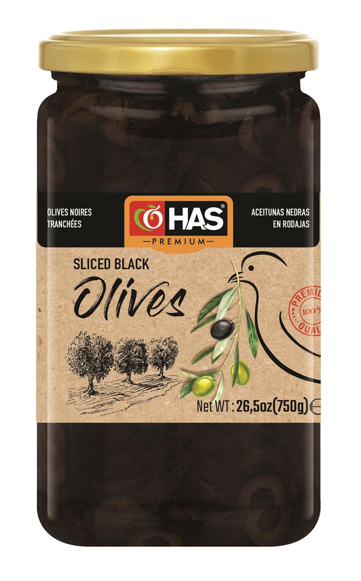 Dilimlenmiş Siyah Zeytin 850cc