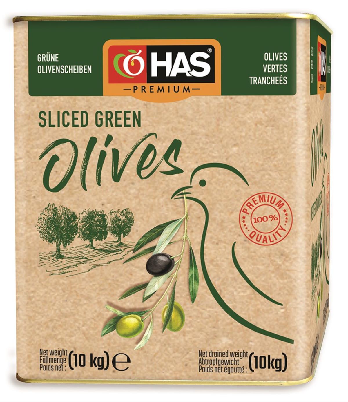 Dilimlenmiş Yeşil Zeytin 10/1