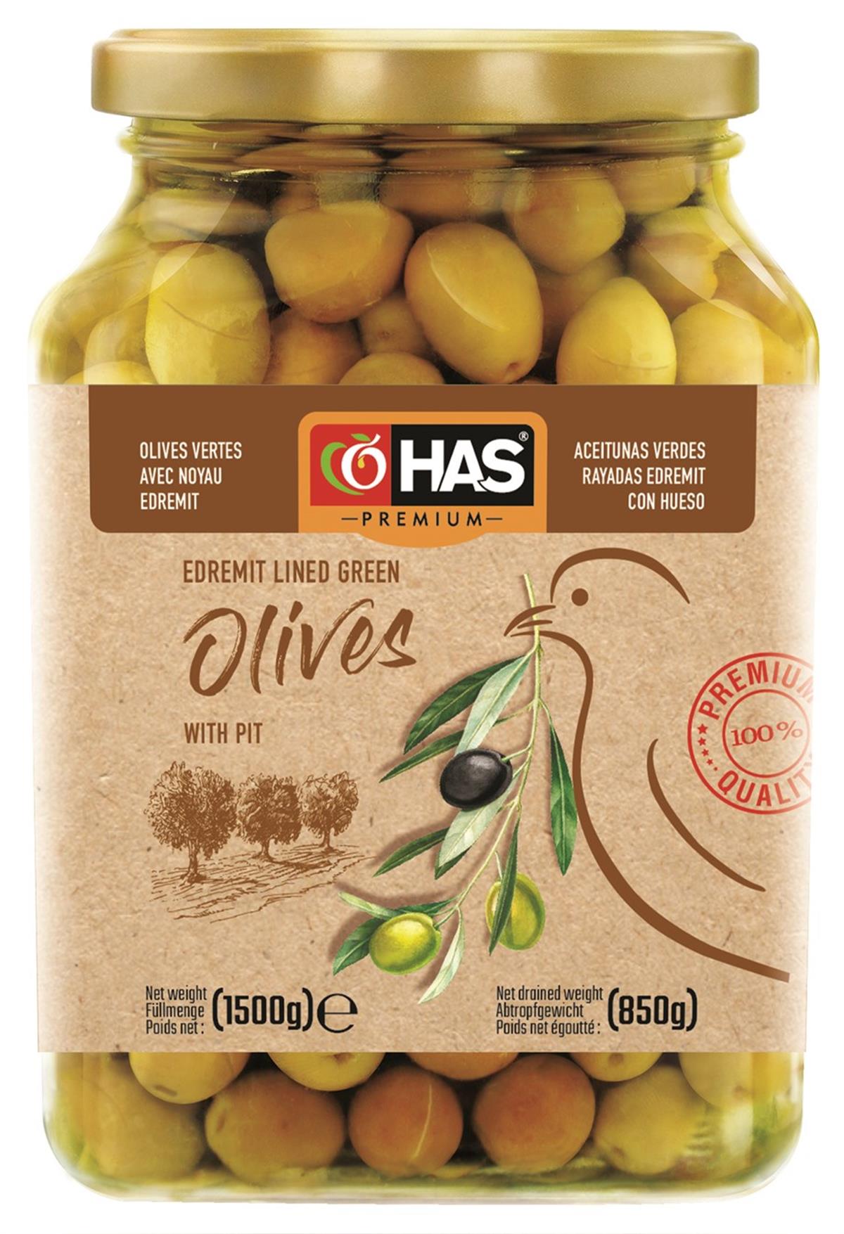 Edremit Çizik Yeşil Zeytin 1600cc