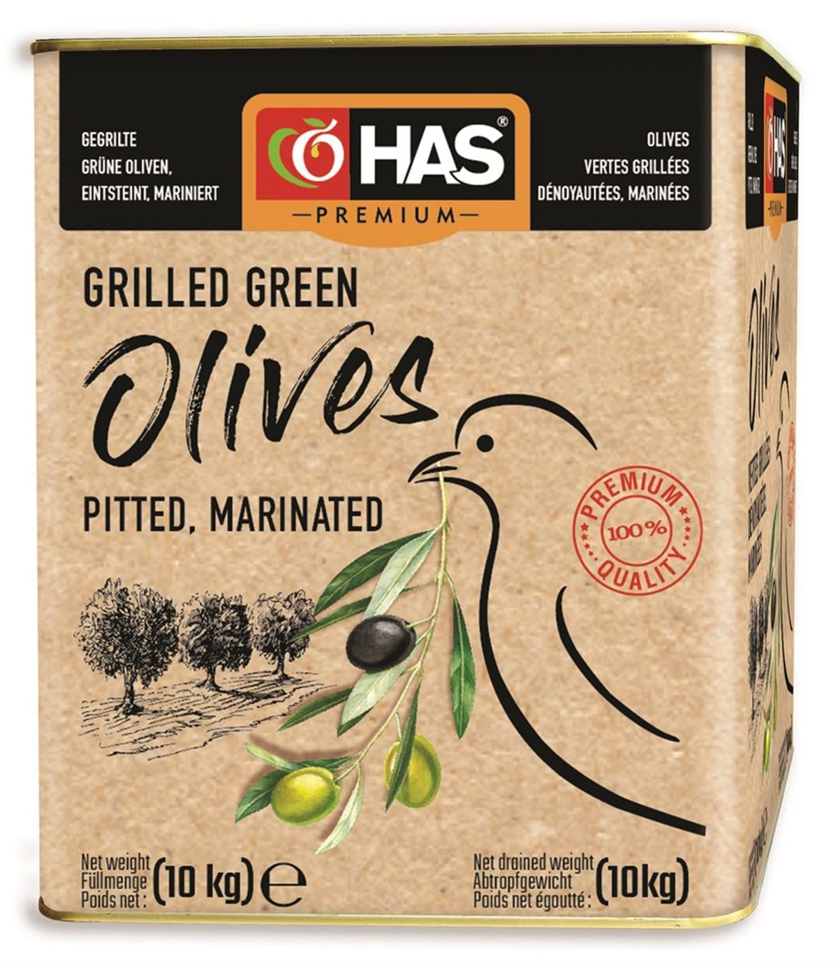 Izgara Yeşil Zeytin Çekirdeksiz Marine 10/1