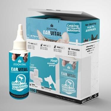 Zoovital Kedi ve Köpekler için Kulak Temizleme Solüsyonu 150ml Pamuk Hediyeli