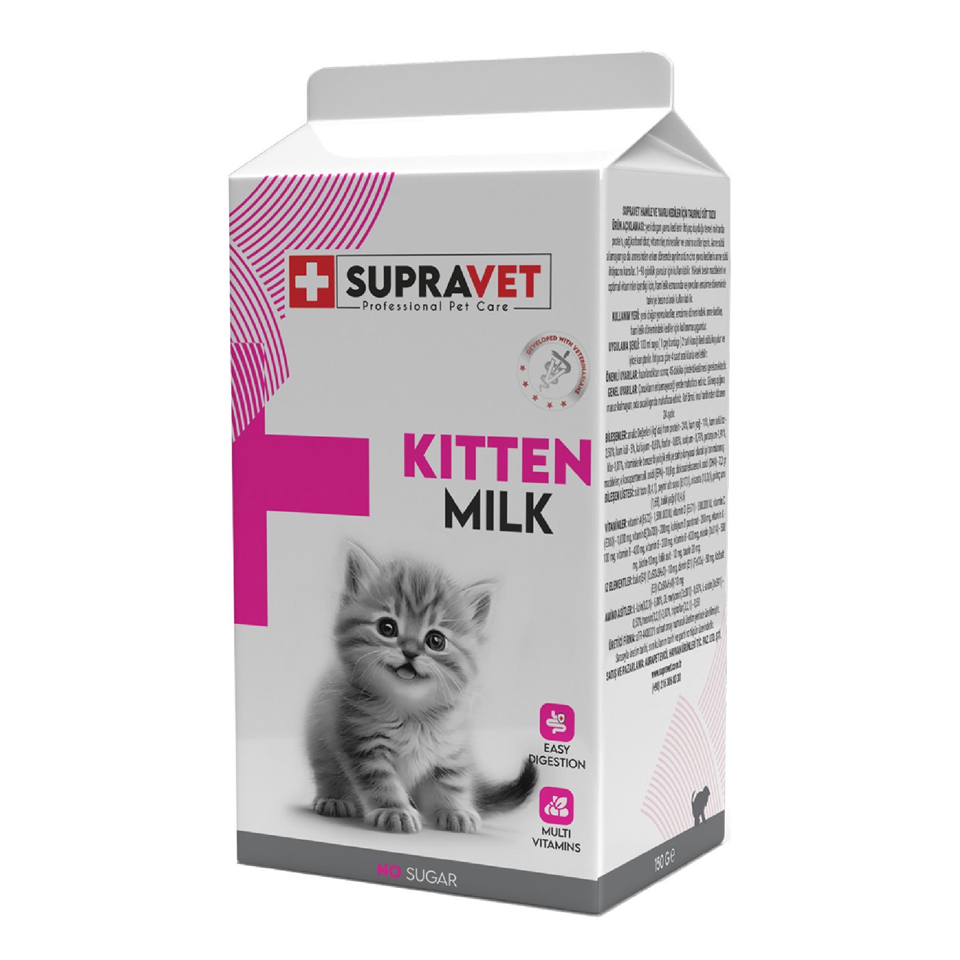 Supravet Hamile ve Yavru Kediler için Taurinli Kedi Süt Tozu 150 Gr