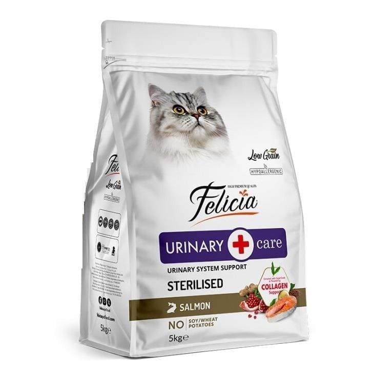 Felicia Kolajenli Somonlu Az Tahıllı Kısırlaştırılmış Hypoallergenic Kedi Maması 5 Kg