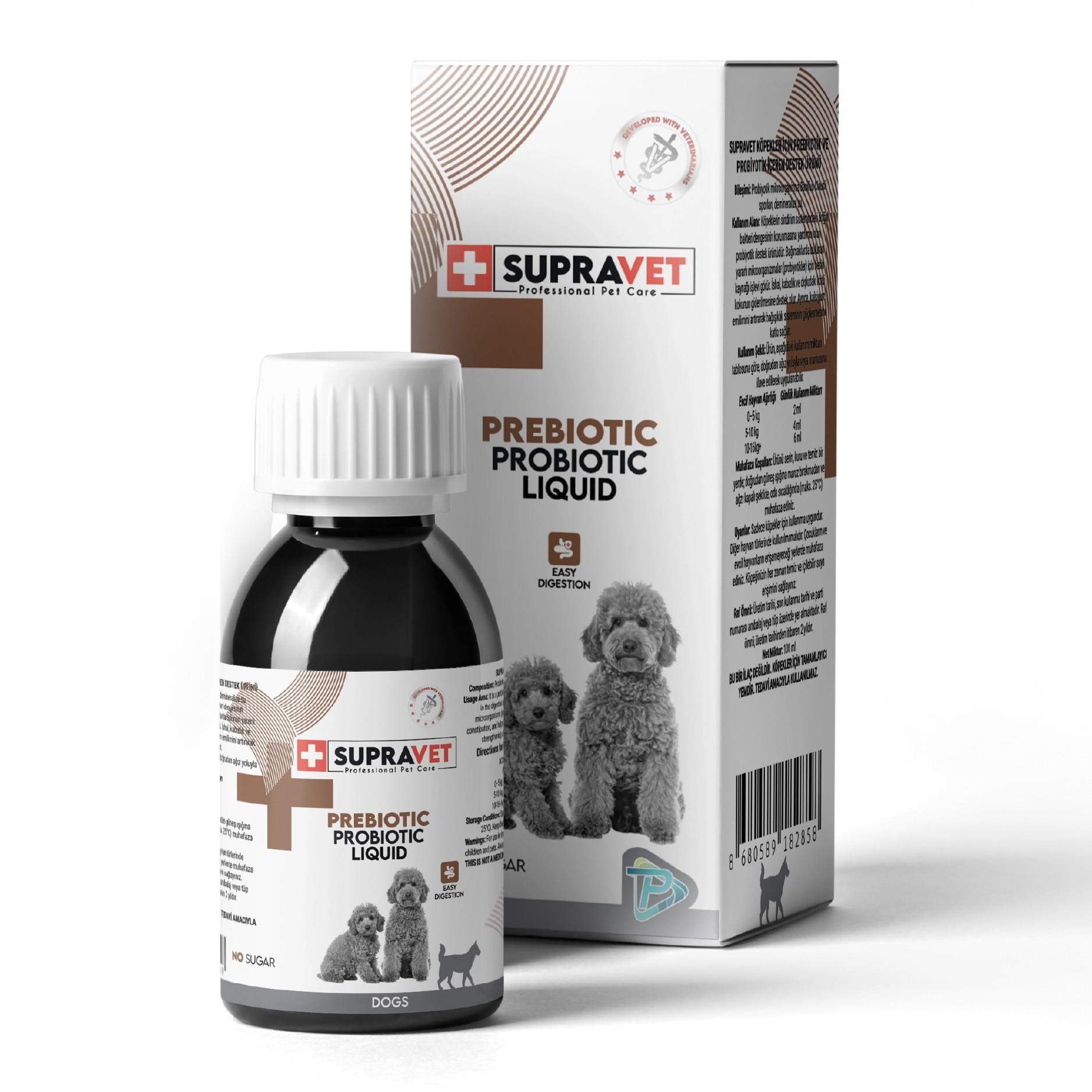 Supravet Köpek Bağışıklık Güçlendirici Sıvı Prebiyotik Takviyesi 100ml