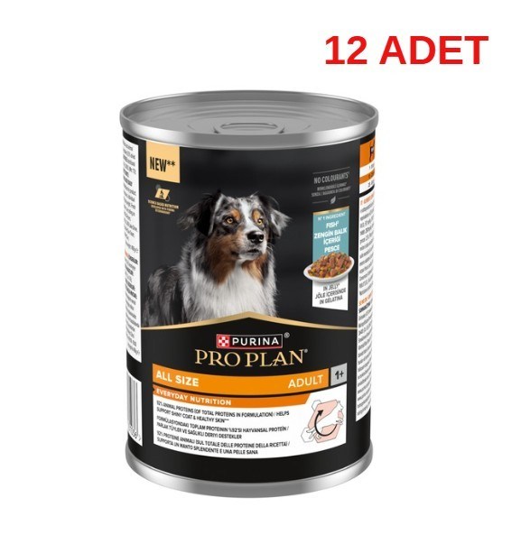 Pro Plan Jöle İçinde Balıklı Yetişkin Köpek Konservesi 400gr 12ADET