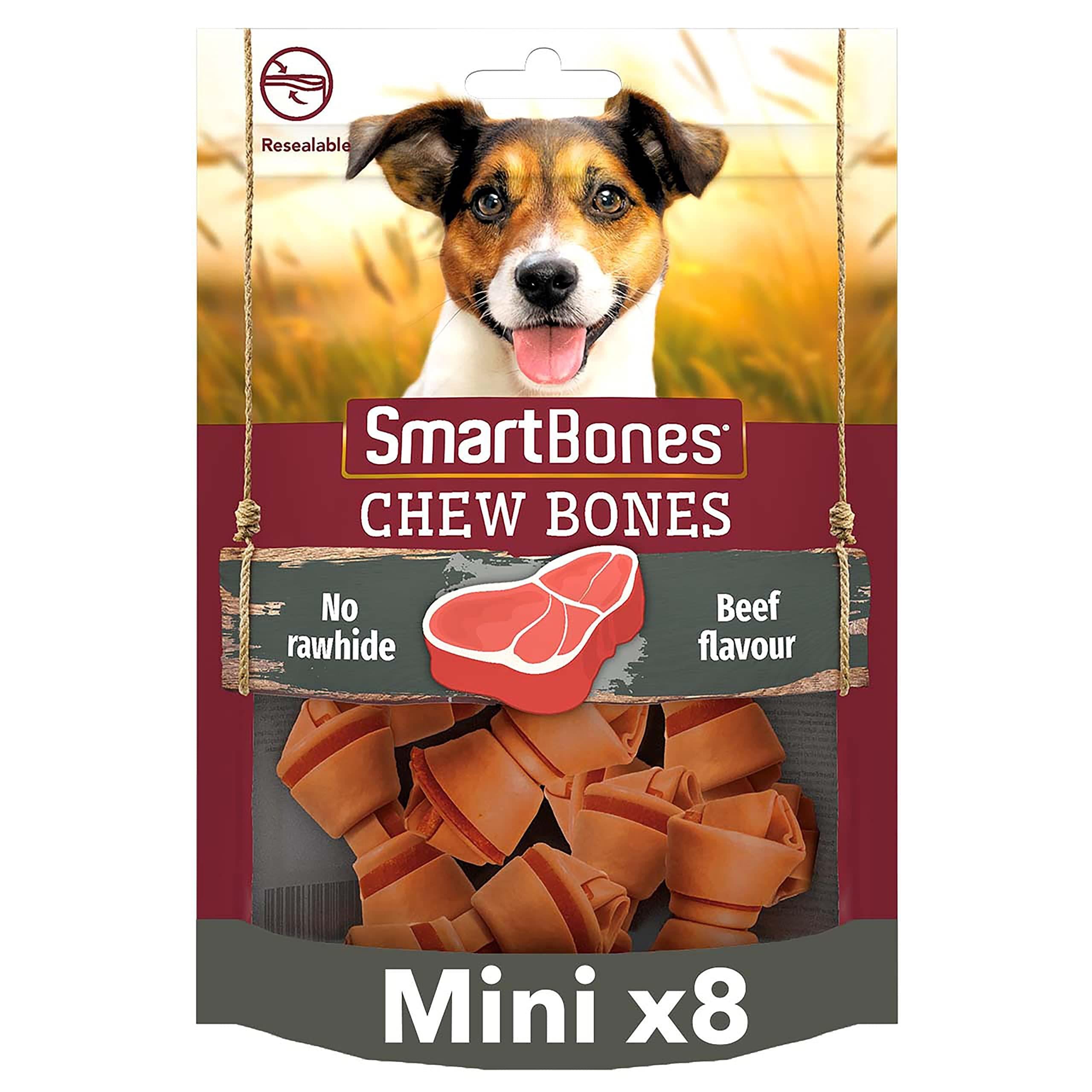 Smart Bones Küçük Irk Köpekler içink Sığır Etli Ödül Kemiği 128gr (8'li)