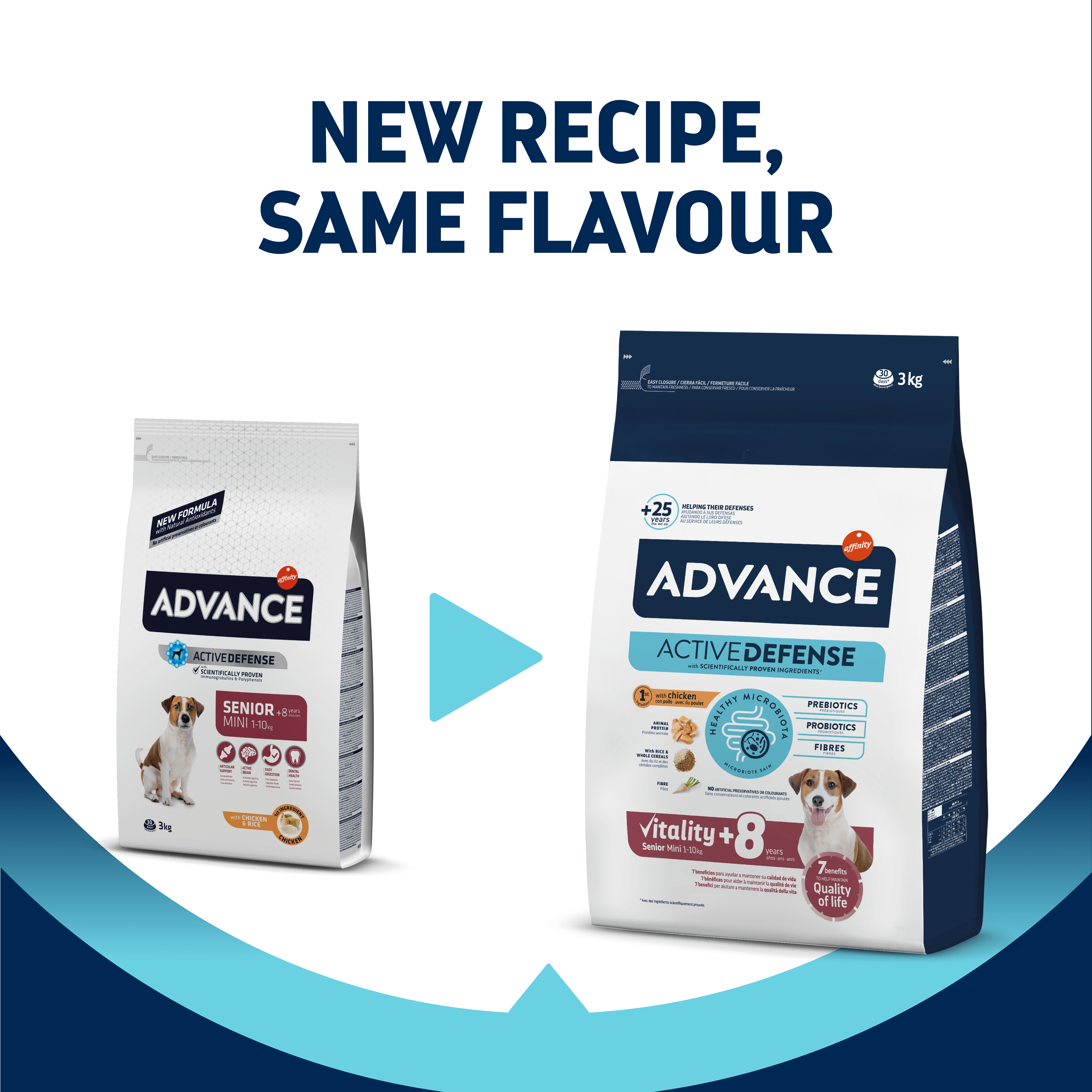 Advance Mini Senior Tavuklu ve Pirinçli Yaşlı Köpek Maması 3kg