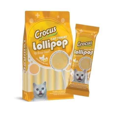 CROCUS TAVUKLU VE YUMURTA SARILI KEDİ LOLİPOP