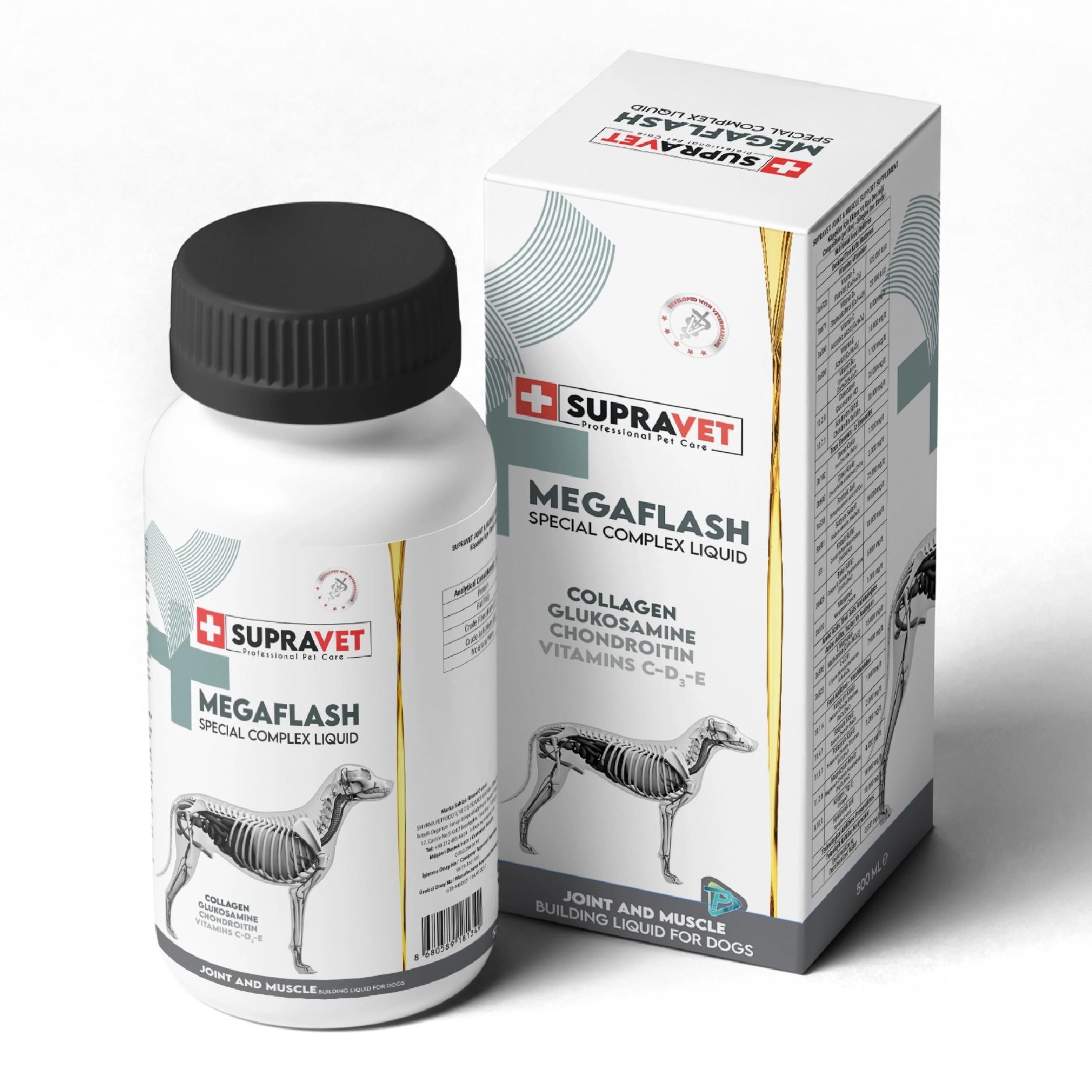Supravet Mega Flash Xxl Köpek Eklem ve Kas Geliştirici Likit 500 Ml