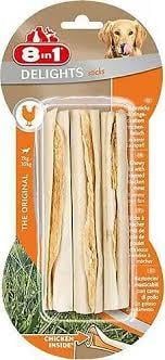8in1 Delights Bones Köpekler için Tavuklu Ağız Bakım Kemiği (3'lü) Sticks 75gr