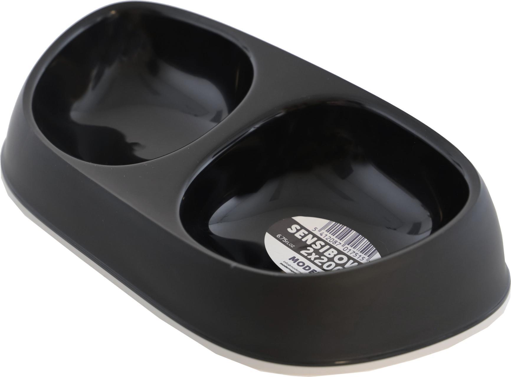 Moderna Sensibowl İkili Mama Kabı -
Siyah 2 x 200 ML