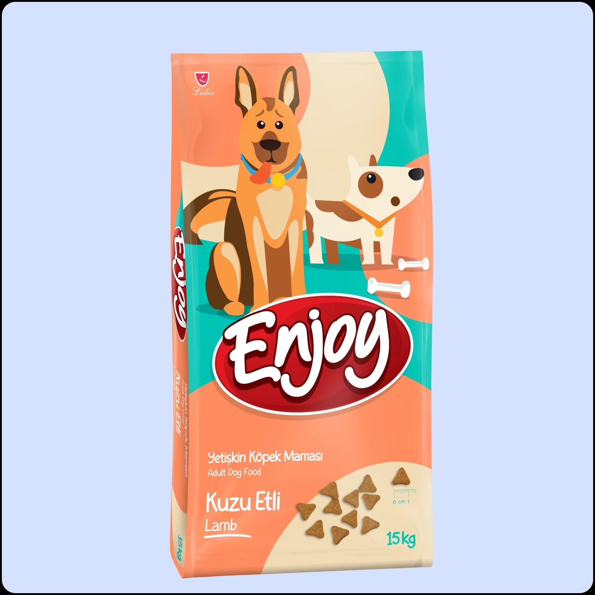 Enjoy Kuzu Etli Yetişkin Köpek Maması 10 Kg