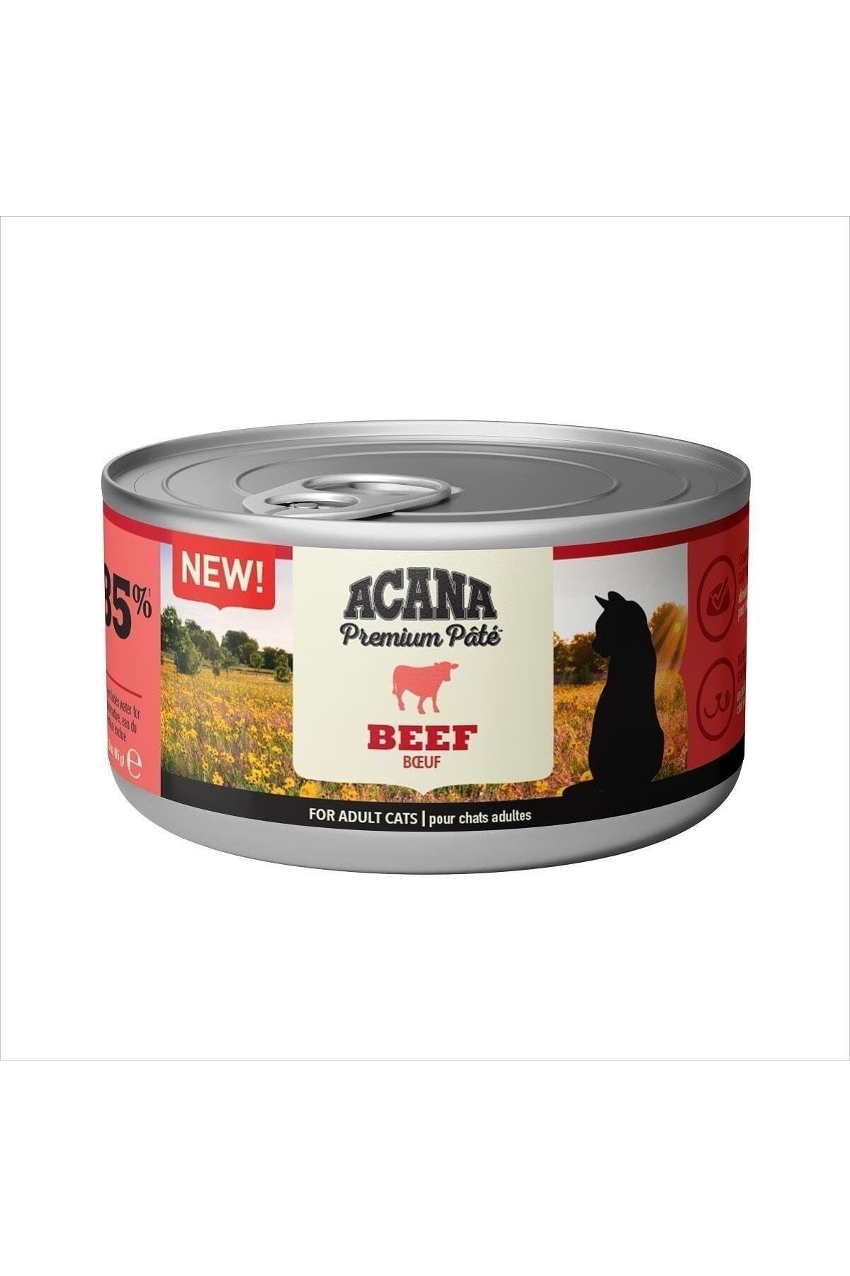 Acana Premium Pate Sığır Etli Ezme Yetişkin Kedi Konservesi 85gr