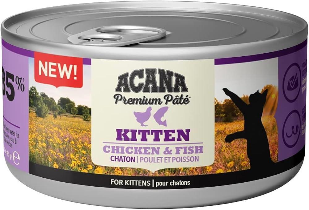 Acana Premium Pate Tavuklu ve Balıklı Ezme Yavru Kedi Konservesi 85gr