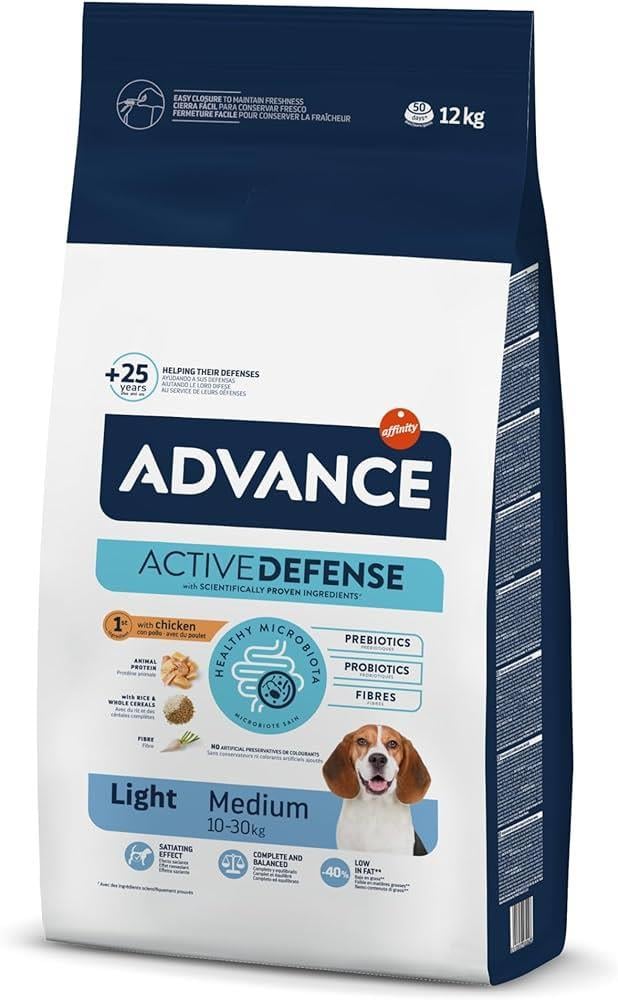 Advance Light Tavuklu ve Pirinçli Orta Irk Yetişkin Köpek Maması 12kg