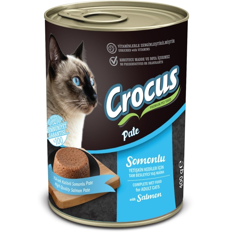 Crocus Somonlu Ezme Yetişkin Konserve Kedi Maması 400gr