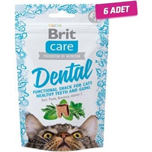 Brit Care 6 Adet - Brit Care Dental Hindili Kedi Bisküvisi 50 gr