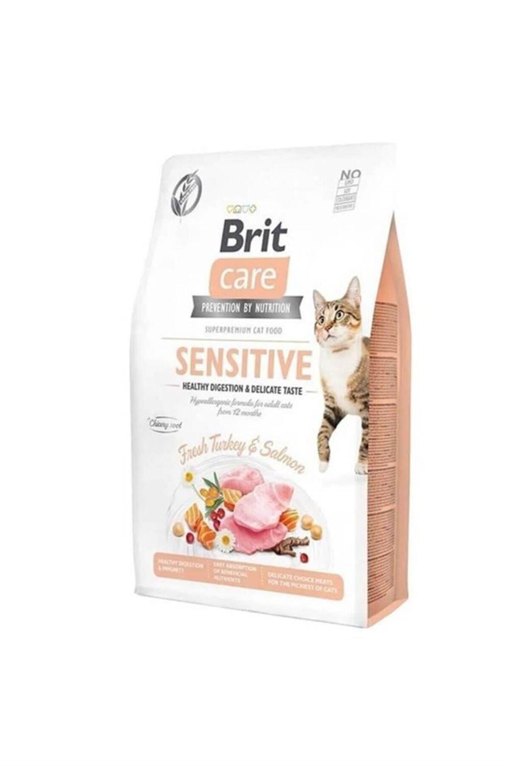 Brit Care Sensitive Healty Digestion Hindi Ve Somonlu Yetişkin Kedi Maması 7kg