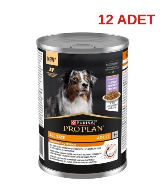 Pro Plan Jöle İçinde Hindili Yetişkin Köpek Konservesi 400gr 12 ADET