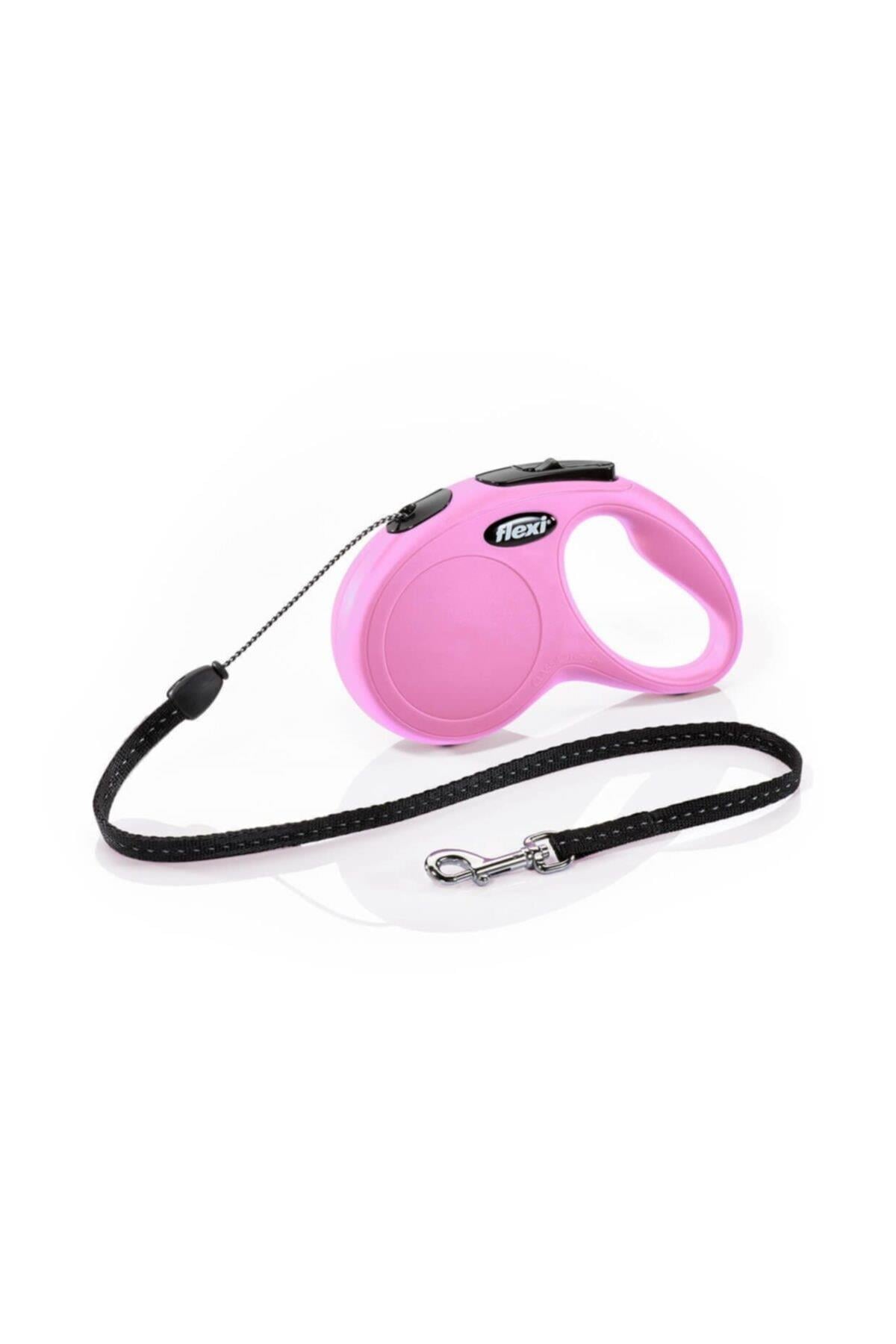 Flexi New Classic Otomatik İp Köpek Gezdirme Kayışı 5m [S] (Pembe)
