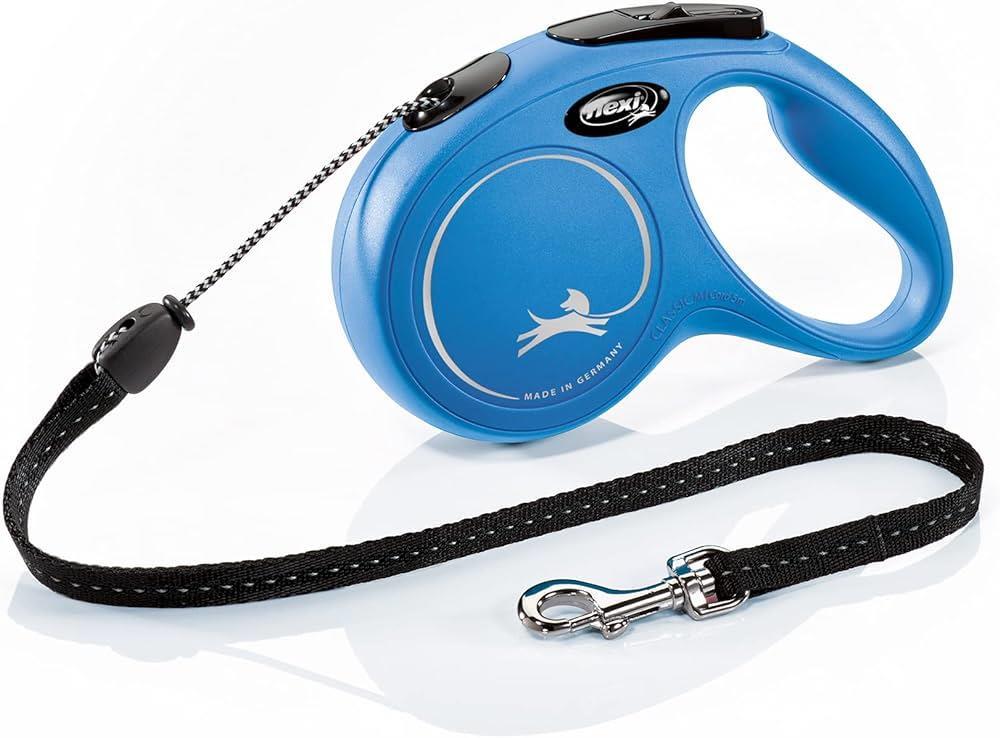 Flexi New Classic Otomatik İp Köpek Gezdirme Kayışı 5m (Mavi) [M]