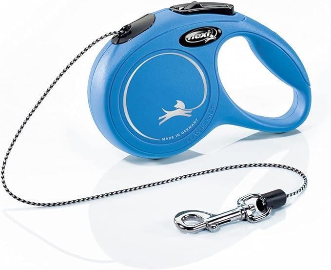 Flexi New Classic Otomatik İp Köpek Gezdirme Kayışı 3m (Mavi) [XS]