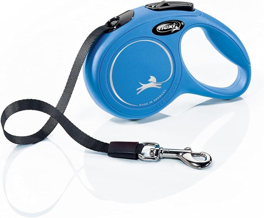 Flexi New Classic Otomatik Şerit Köpek Gezdirme Kayışı 3m (Mavi) [XS]
