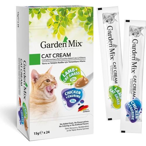 Garden Mix Kuzulu ve Tavuklu Krema Kedi Ödül Maması 15gr (24'lü)