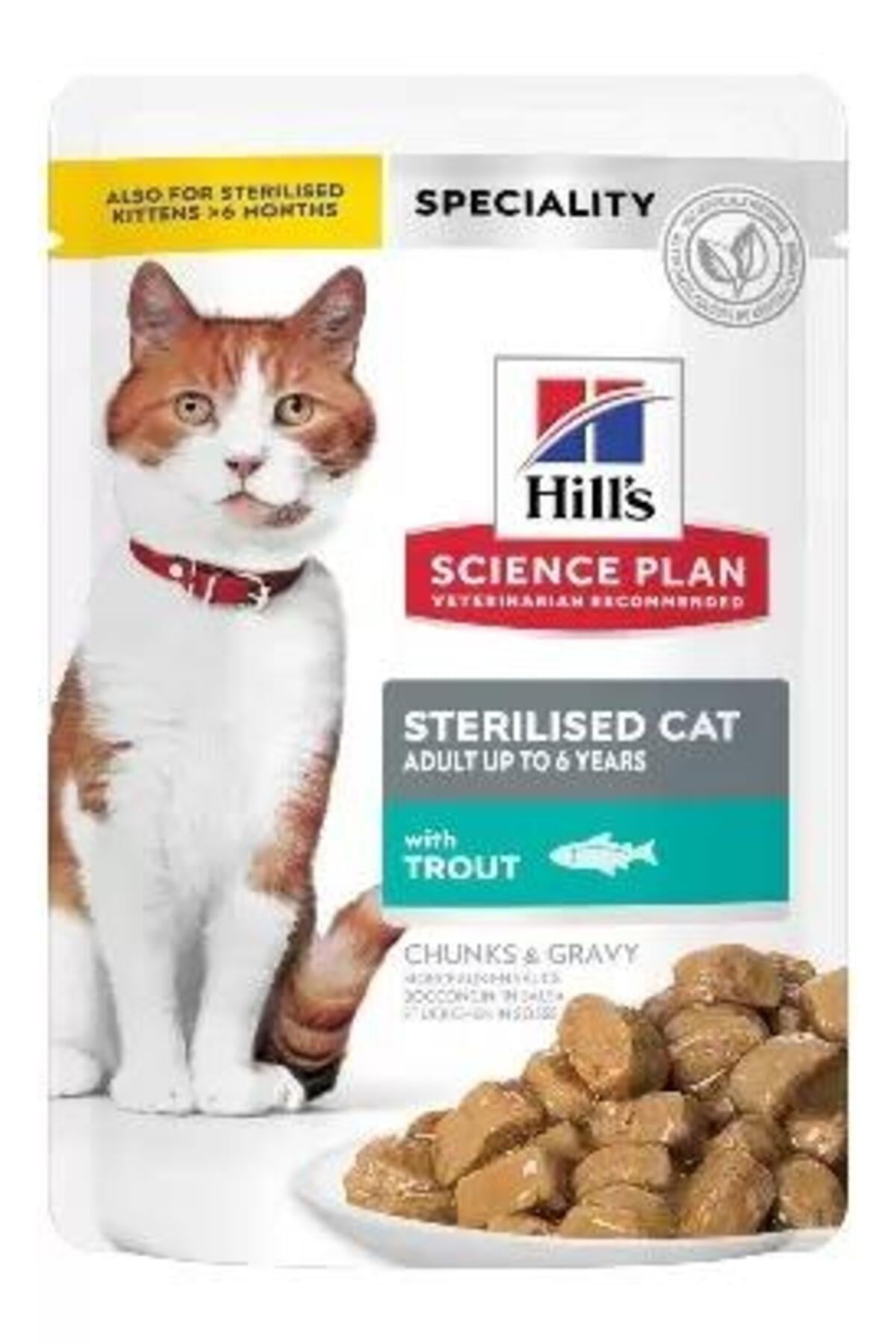 Hill's Pouch Alabalıklı Kısırlaştırılmış Kedi Konservesi 85gr X 12 ADET