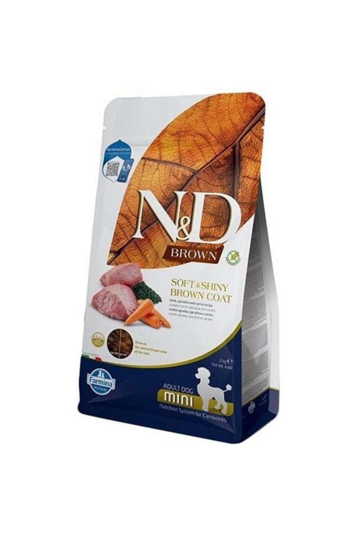 N&D Brown Kuzu Etli Spirulina ve Havuçlu Küçük Irk Yetişkin Köpek Maması 2kg