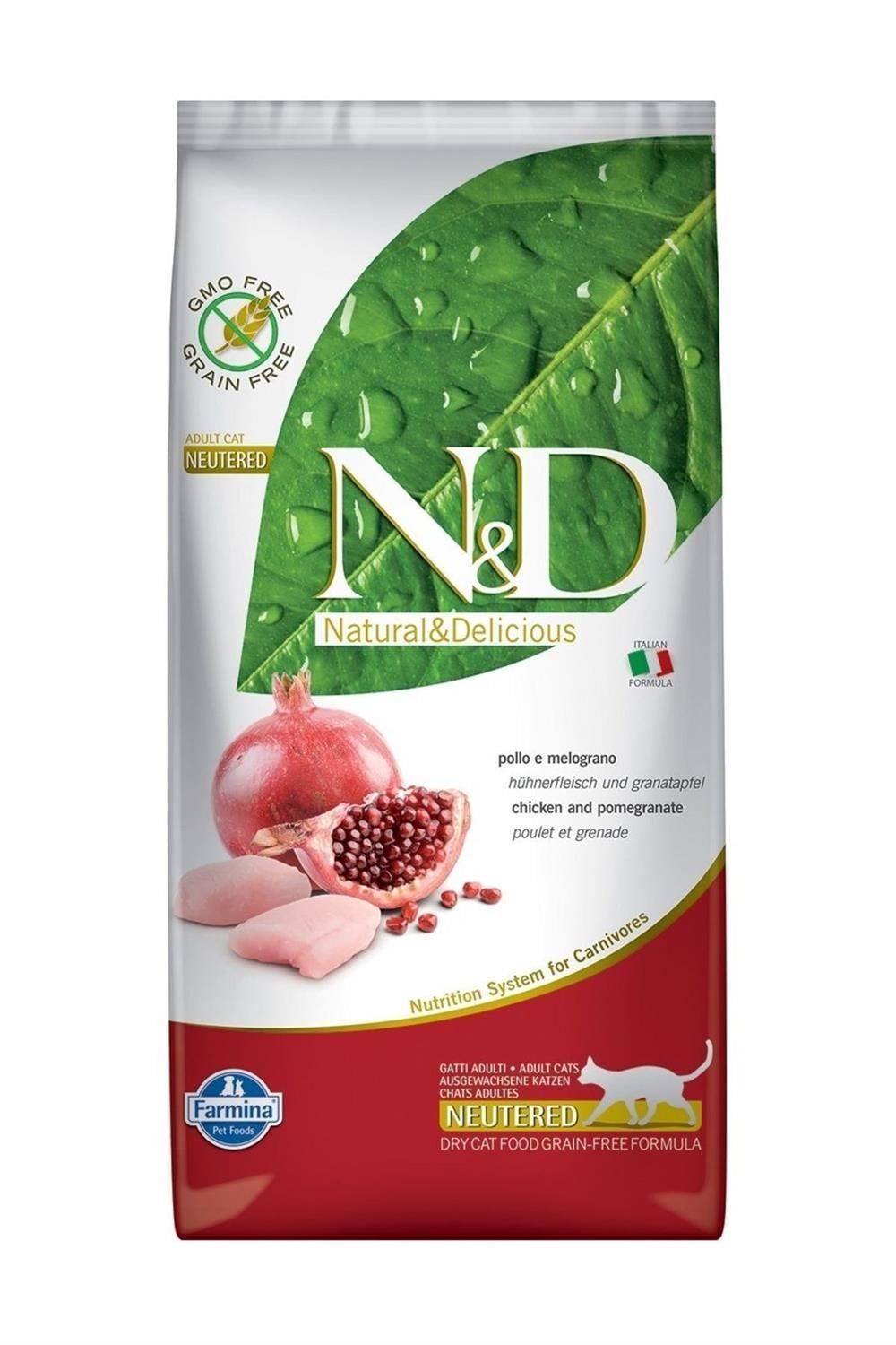 N&D Prime Tahılsız Tavuk & Nar Kısırlaştırılmış Yetişkin Kedi Maması, 5 Kg