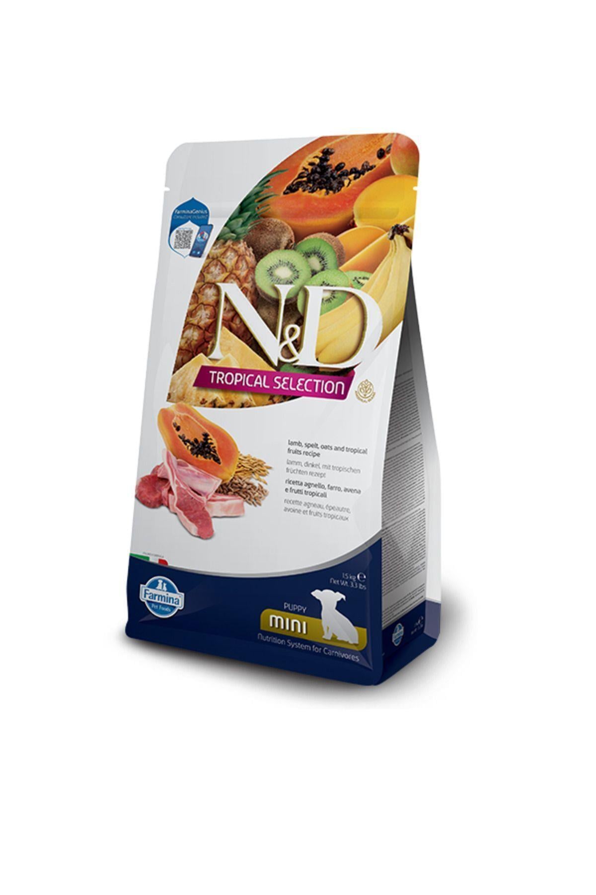 N&D Tropical Selection Kuzu Etli ve Tropikal Meyveli Mini Irk Yavru Köpek Maması 1,5kg