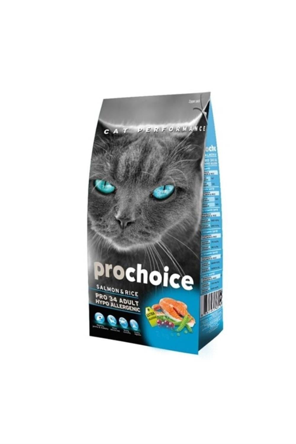 ProChoice 34 Somonlu ve Pirinçli Düşük Tahıllı Yetişkin Kedi Maması 2kg