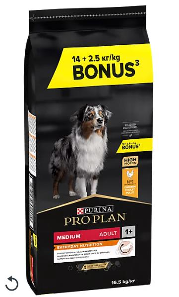 Proplan Medium Adult Tavuklu Yetişkin Köpek Maması 16,5 kg