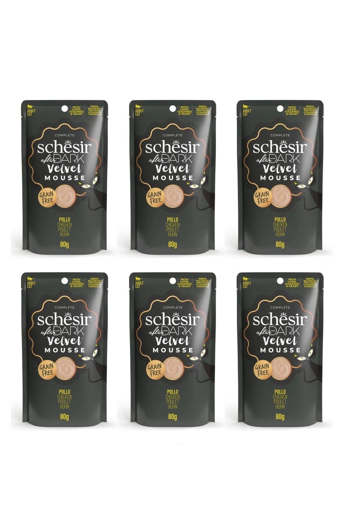 Schesir After Dark Pouch Tavuklu Tahılsız Yetişkin Kedi Konservesi 80gr x 6 ADET