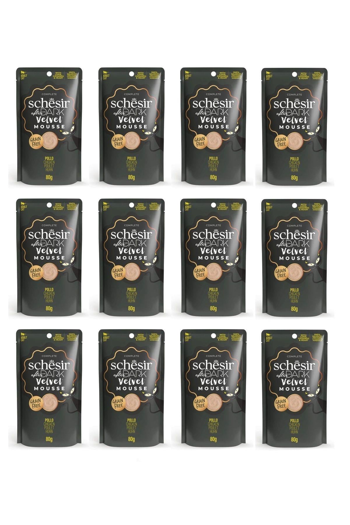 Schesir After Dark Pouch Tavuklu Tahılsız Yetişkin Kedi Konservesi 80gr x 12 ADET