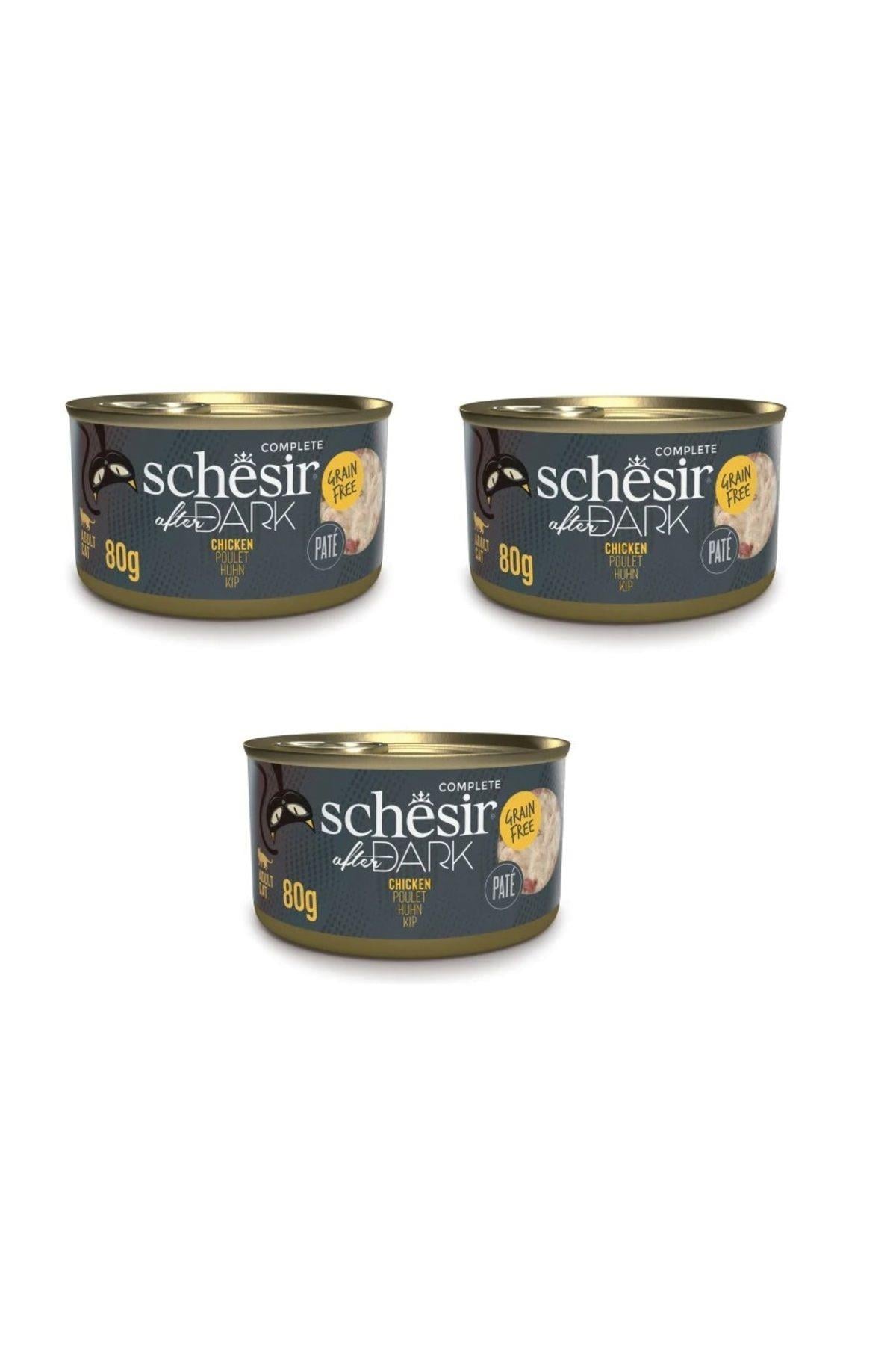 Schesir After Dark Tavuk Etli Tahılsız Ezme Yetişkin Kedi Konservesi 80gr x 3 ADET