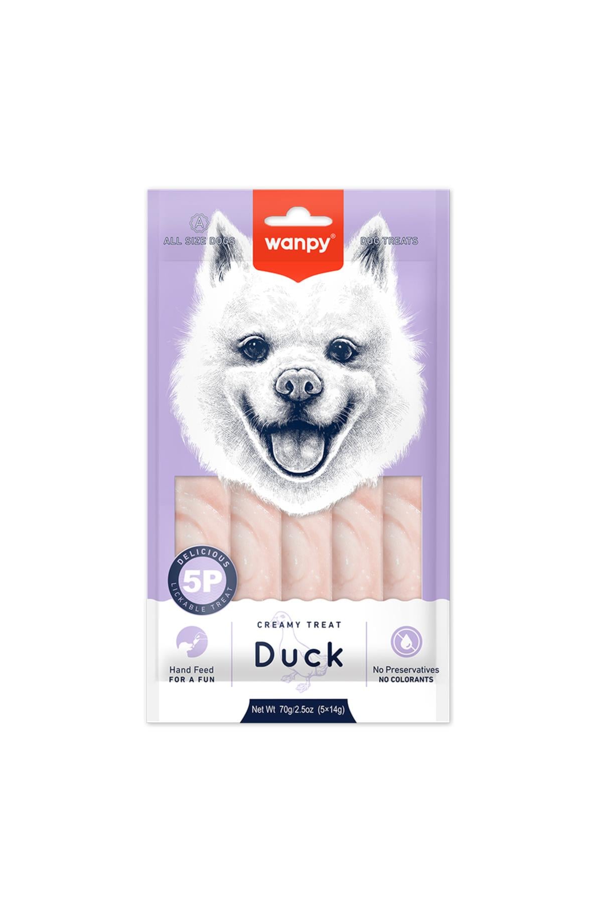 Wanpy Ördekli Krema Köpek Ödül Maması 14gr (5'li)