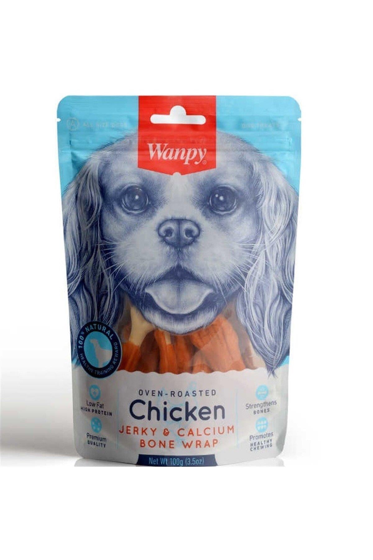 Wanpy Oven Roasted Tavuk Sargılı Kalsiyum Takviyeli Köpek Ödülü 100gr