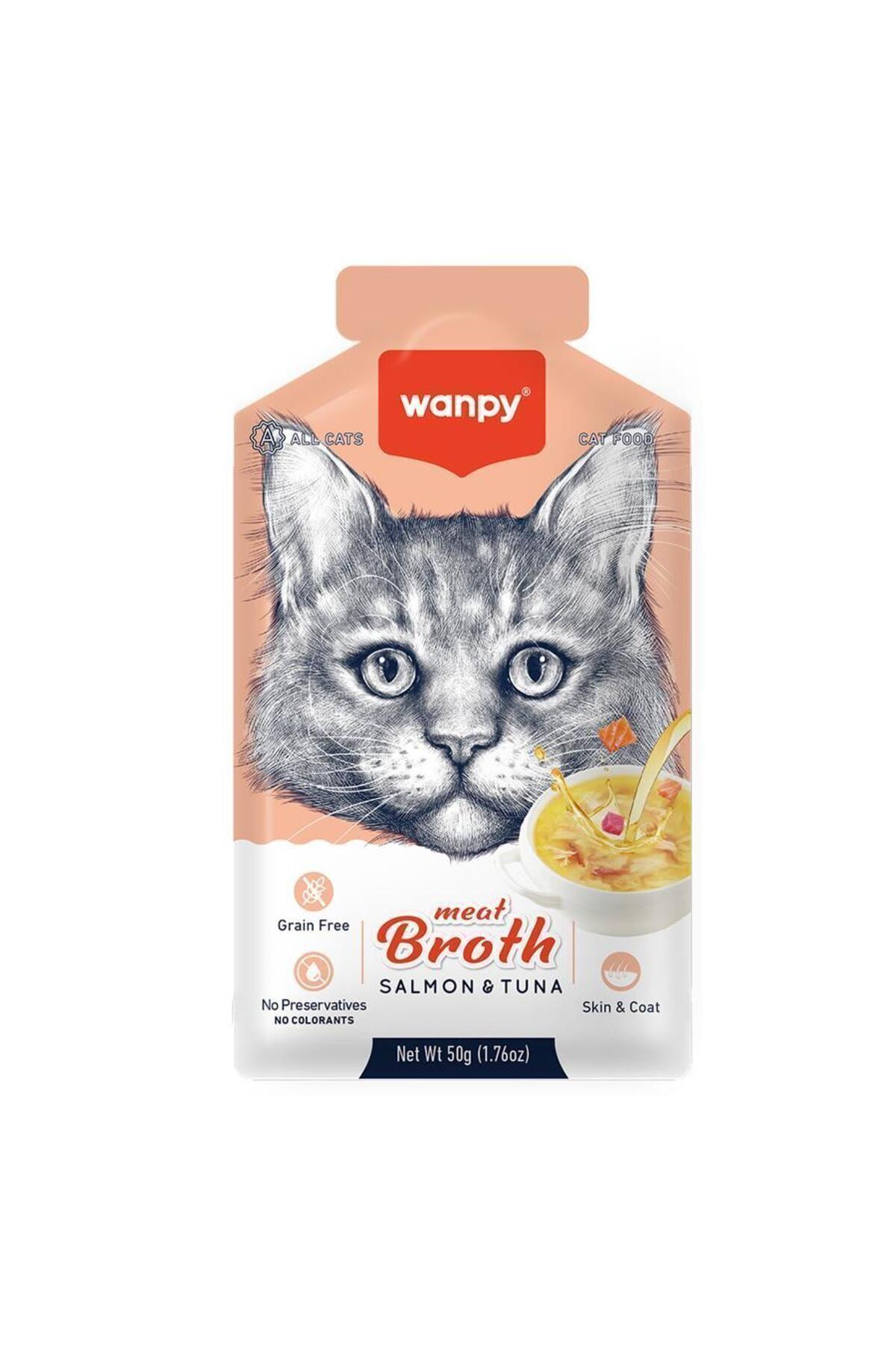 Wanpy Somonlu ve Ton Balıklı Tahılsız Kedi Çorbası 50gr