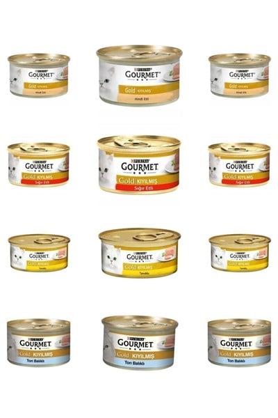 Purina Pro Plan Gourmet Gold Kıyılmış Karışık Konserve Kedi Maması 12x85gr