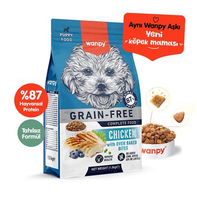 Wanpy Tahılsız Tavuklu Yavru Köpek Maması 1.5kg