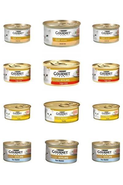Purina Pro Plan Gourmet Gold Kıyılmış Karışık Konserve Kedi Maması 12x85gr