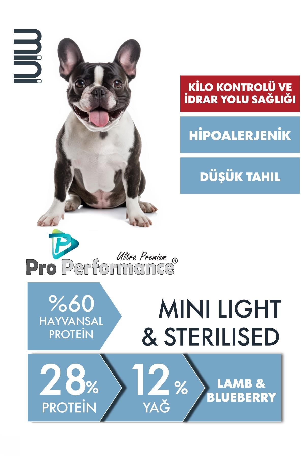 Pro Performance Light Kuzu ve Yaban Mersinli Küçük Irk  Kısır Köpek Maması 2 Kg