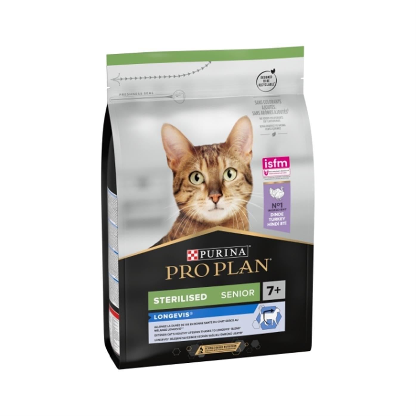 Pro Plan Senior Hindili Kısırlaştırılmış +7 Yaşlı Kedi Maması 3 Kg
